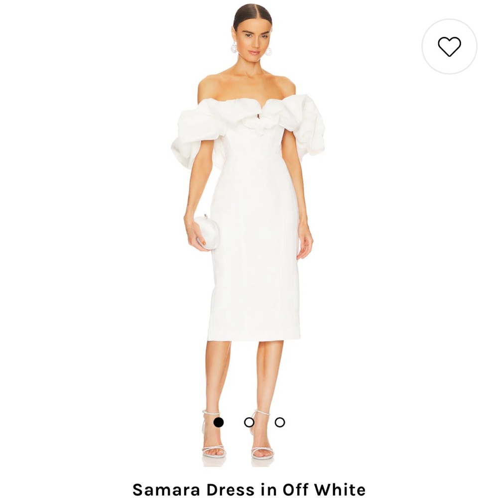 White off the shoulder dress from Revolve.
